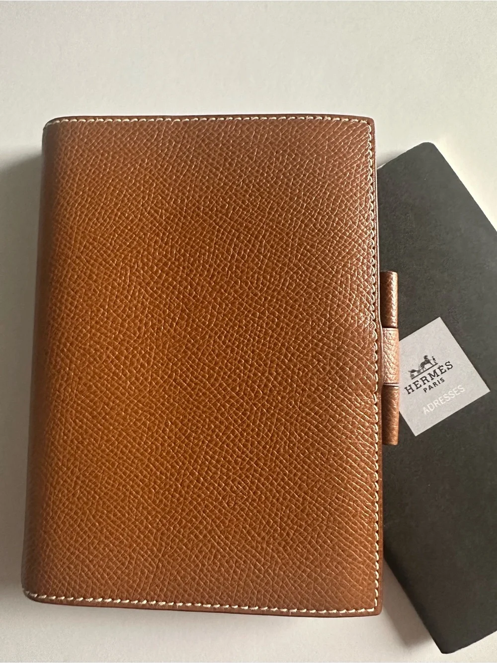 Hermès Vintage GM Agenda Cover Gold Epsom Leather Planner + 2004 Inserts